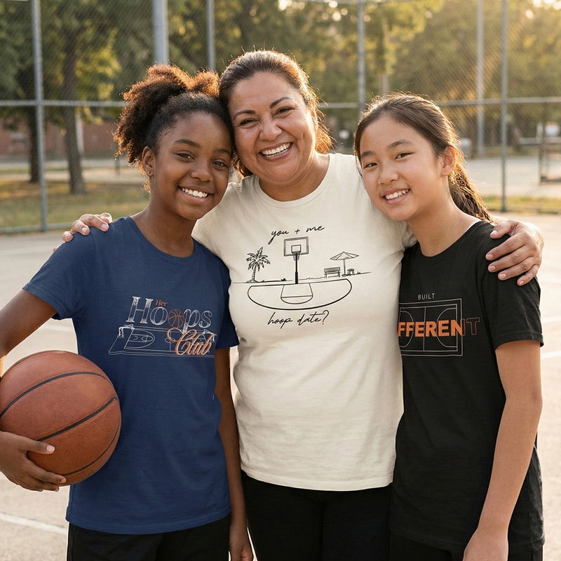 basketball group on a court