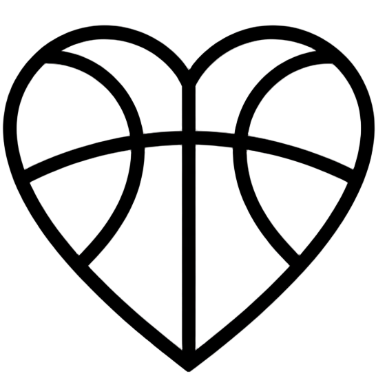 heart shaped basketball icon