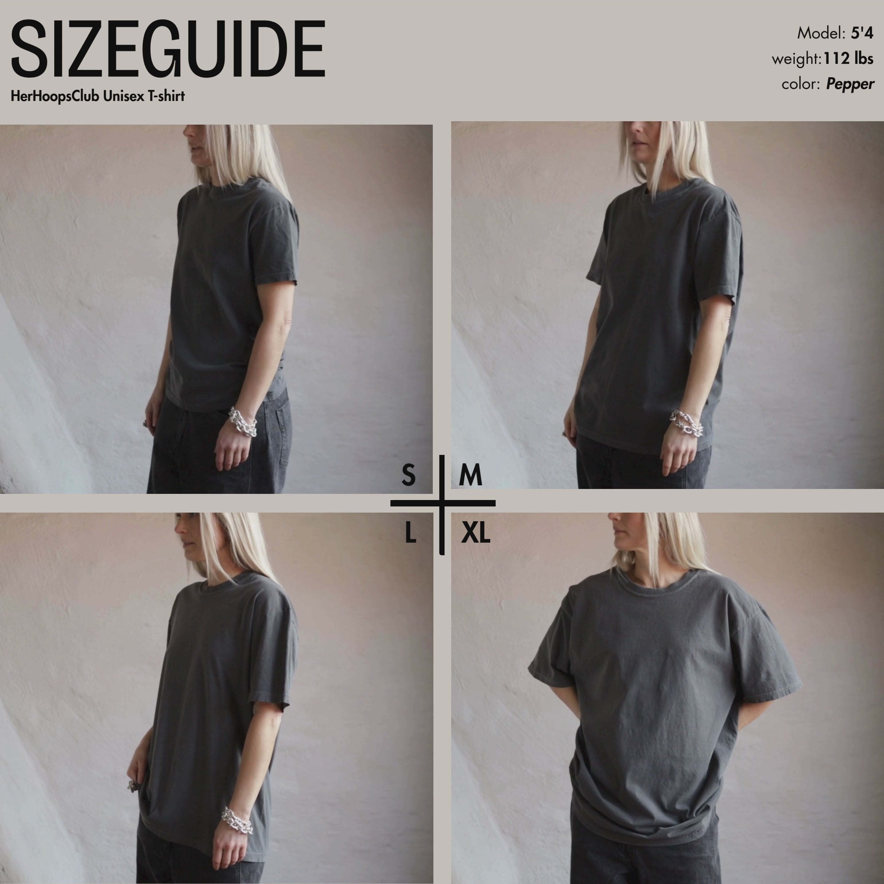 unisex shirt sizeguide hhc