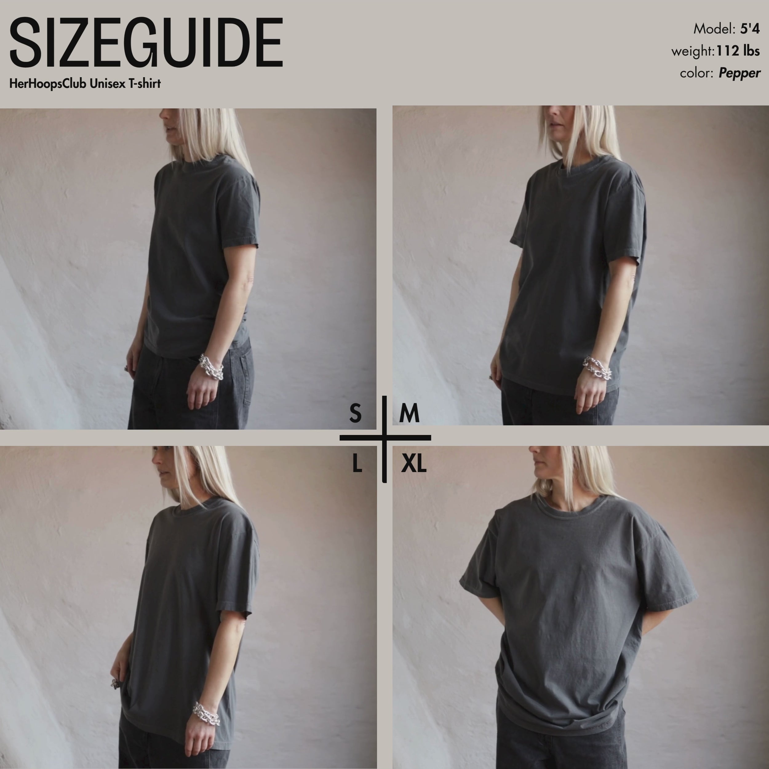 unisex shirt sizeguide hhc